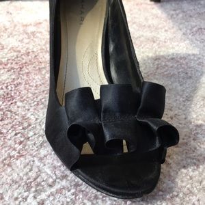 Tahari Peeptoe Heels with Ruffle